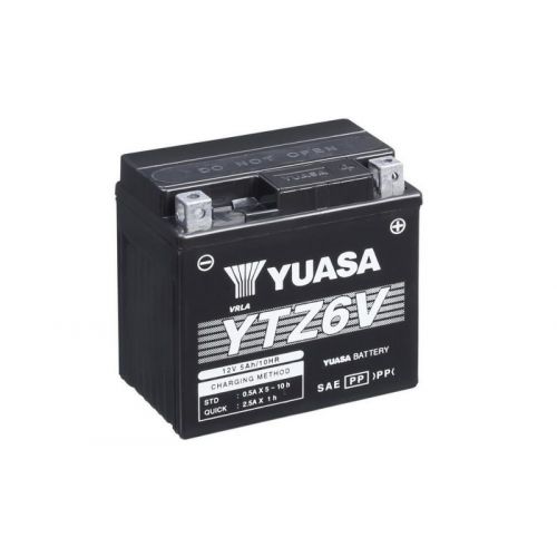 YUASA BATTERIA YTZ6V 12 Volt 5.3 Ampere Pre-attivata senza manutenzione AGM