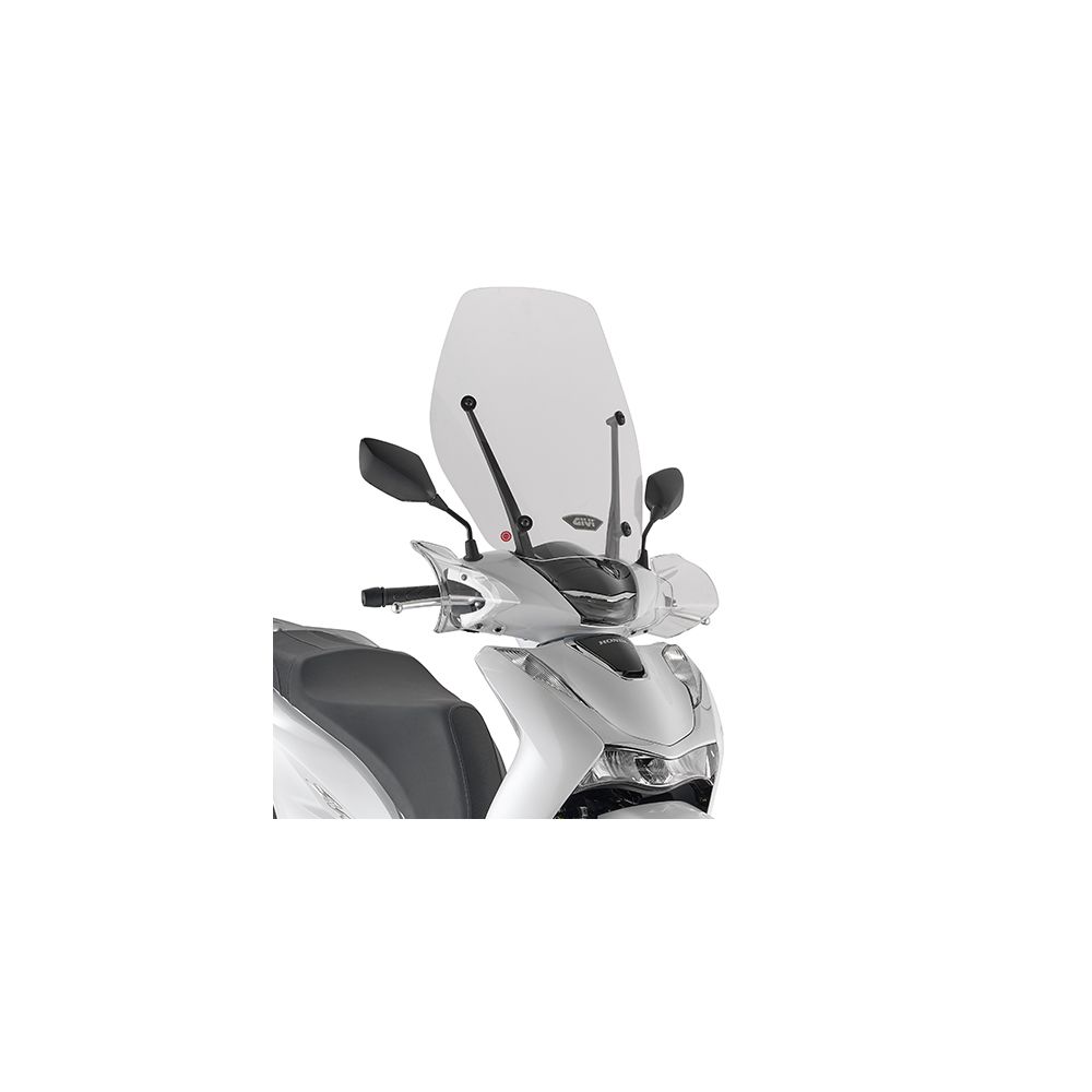 GIVI Parabrezza trasparente da montare sugli attacchi originali per HONDA SH 125 i - SH 150 i 2020 / 2025 - SH 350 i 2021 / 2026