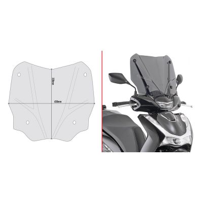 Cupolino GIVI D1181S Fumé per Honda SH 125 150 2020 - 2026 e SH 350