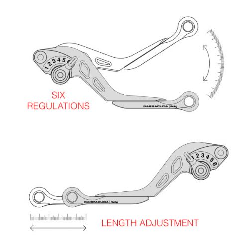 BARRACUDA KIT LEVE FRENO FRIZIONE per HONDA HORNET 600 2007 / 2013 - CBR 600 F 2011 / 2013