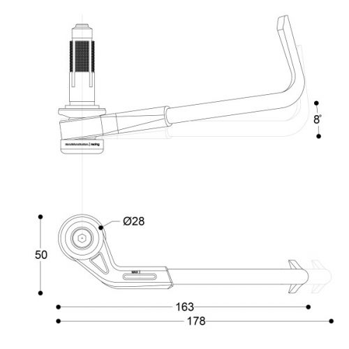 BARRACUDA LEVER PRO-TECT VR|46 Protezione Leva Freno / Frizione - Universale