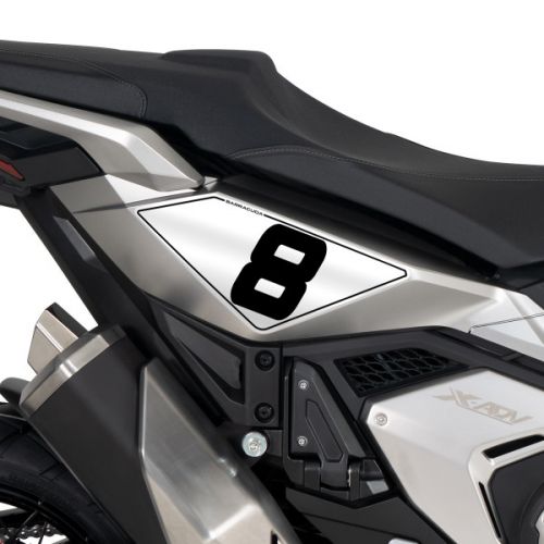 BARRACUDA Kit Tabella Portanumero adesivo destro / sinistro per HONDA X-ADV 750 2021 / 2023