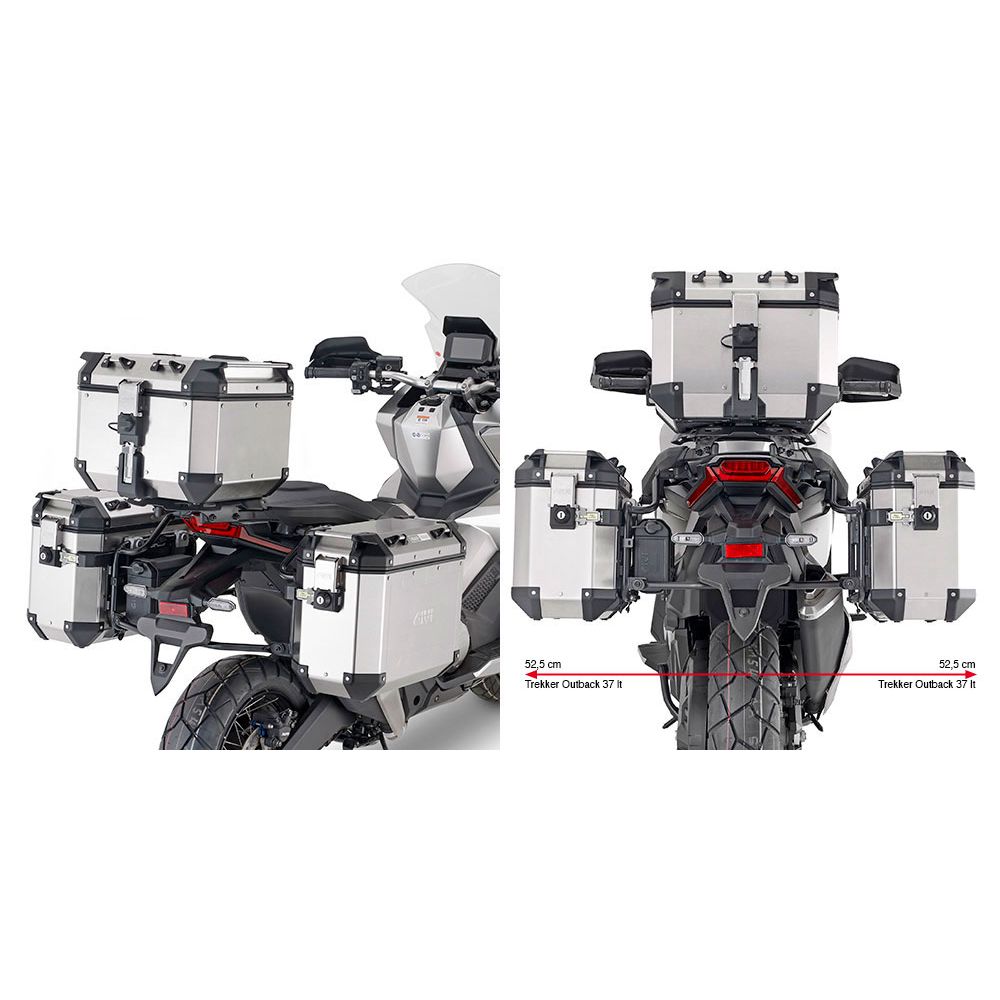 GIVI Portavaligie laterale specifico per valigie MONOKEY - CAM-SIDE per HONDA X-ADV 750 2021 / 2026