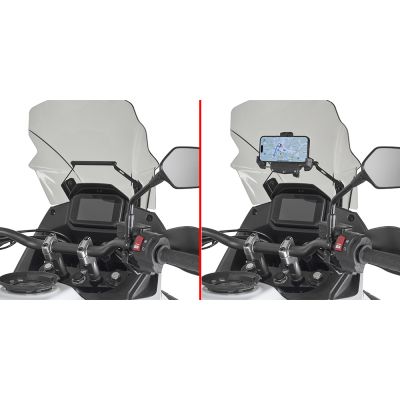 GIVI Traversino dietro cupolino per installare porta GPS - smartphone per HONDA XL750 TRANSALP 2023 2024