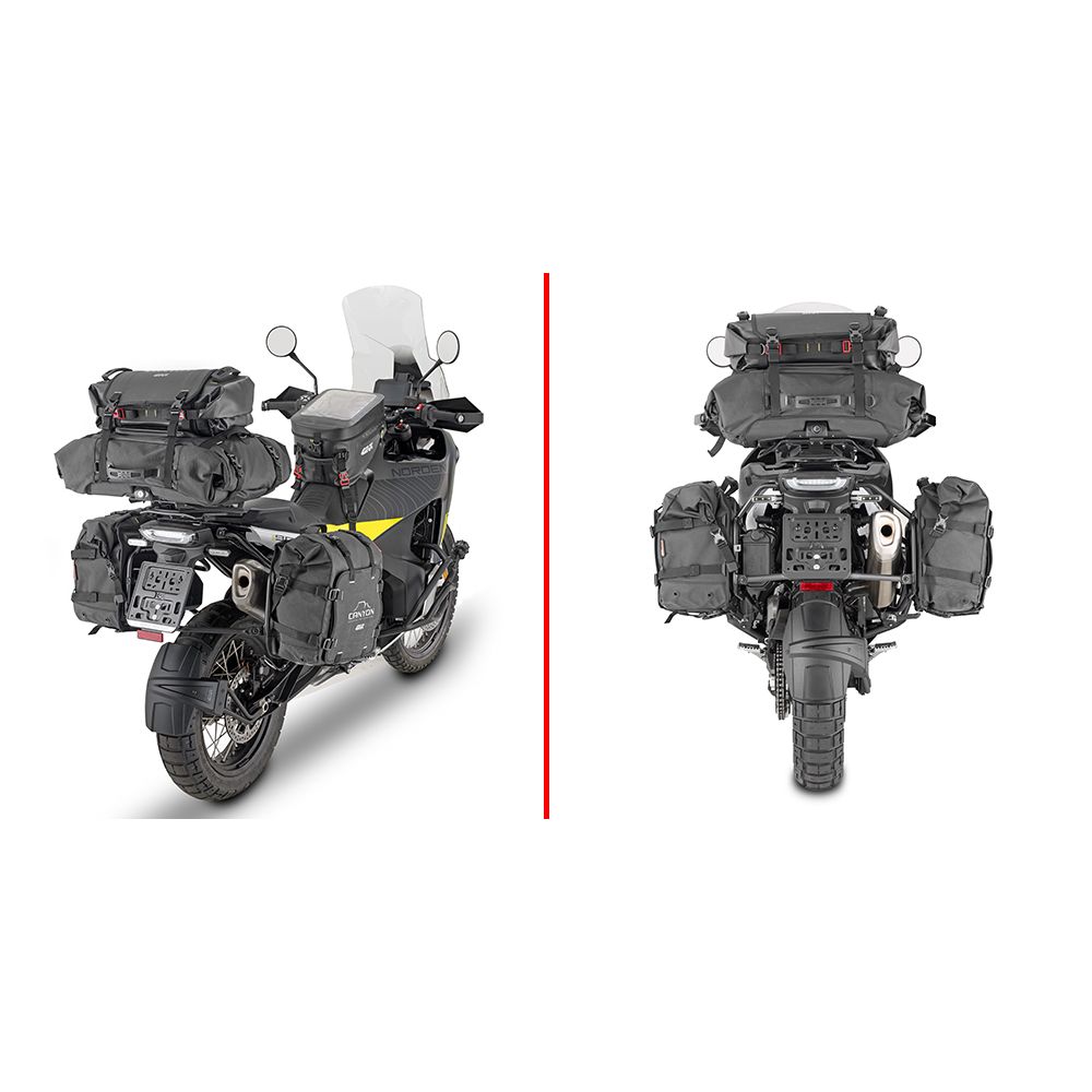 GIVI PLO9430MK Portavaligie laterale specifico PL ONE-FIT configurato per valigie MONOKEY per HUSQVARNA NORDEN 901 2022 / 2026