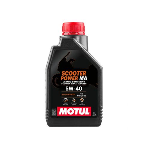 MOTUL SCOOTER POWER 4T 5W-40 MA - 1 MOTUL SCOOTER POWER 4T MA 5W-40 - 1 LitroOLIO MOTORE