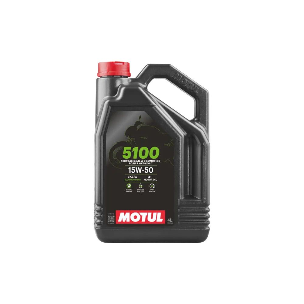 MOTUL 5100 4T 15W-50 TECHNOSYNTHESE - Lubrificante Olio Motore 4 Litri