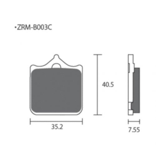 ZCOO B003 EX - 4 COPPIE PASTIGLIE FRENO ANTERIORE