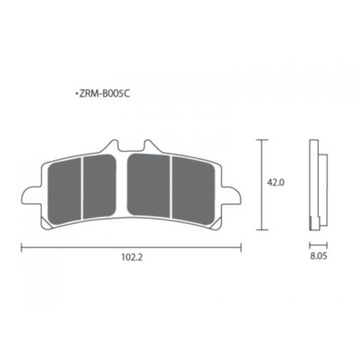 ZCOO B005 EX - 2 COPPIE PASTIGLIE FRENO ANTERIORE