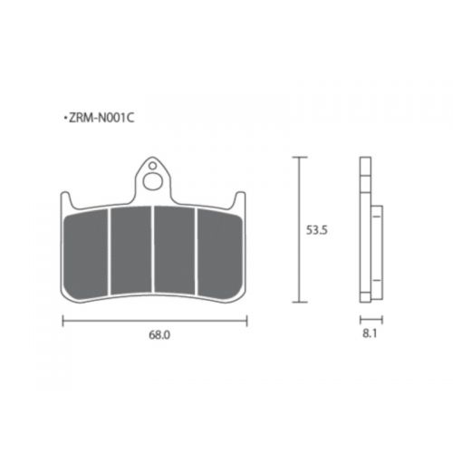 ZCOO N001 EX - 2 COPPIE PASTIGLIE FRENO ANTERIORE