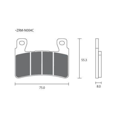 ZCOO N004 EX - 2 COPPIE PASTIGLIE FRENO ANTERIORE