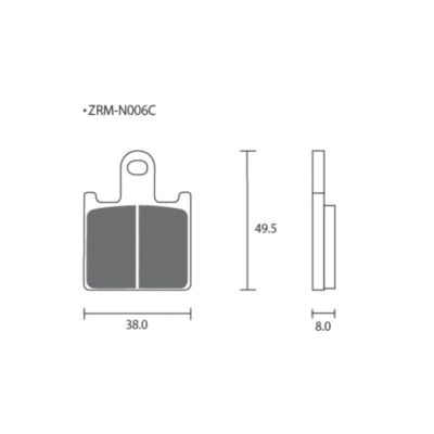 ZCOO N006 EXC - 4 COPPIE PASTIGLIE FRENO ANTERIORE