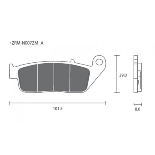 ZCOO N007 EX - COPPIA PASTIGLIE FRENO ANTERIORE