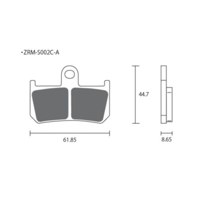 ZCOO S002 EXC - 4 COPPIE PASTIGLIE FRENO ANTERIORE