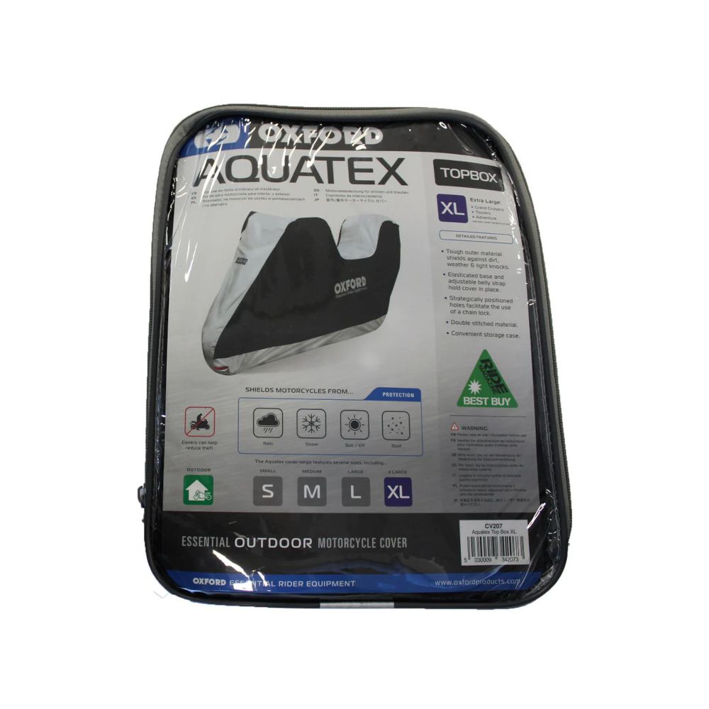 OXFORD CV207 Aquatex Cover Top Box XL Telo coprimoto impermeabile per moto e scooter con bauletto