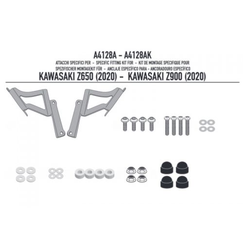 GIVI A4128A Kit di attacchi specifico per Cupolino 4128S per KAWASAKI Z 650 - Z 900 2020 / 2023