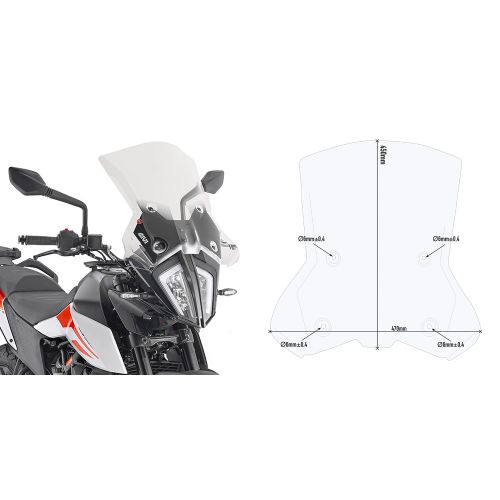 GIVI Cupolino trasparente con attacchi per KTM ADVENTURE 390 - ADVENTURE 790 / R - ADVENTURE 890