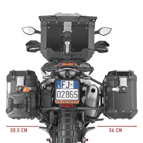 GIVI Portavaligie laterale PL ONE-FIT per valigie MONOKEY CAM-SIDE Trekker Outback per KTM ADVENTURE 790 / R / 890 - SMT 890