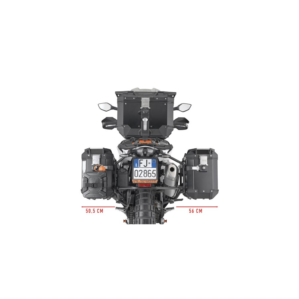 GIVI Portavaligie laterale PL ONE-FIT per valigie MONOKEY CAM-SIDE Trekker Outback per KTM ADVENTURE 790 2023 - SMT 890 2023