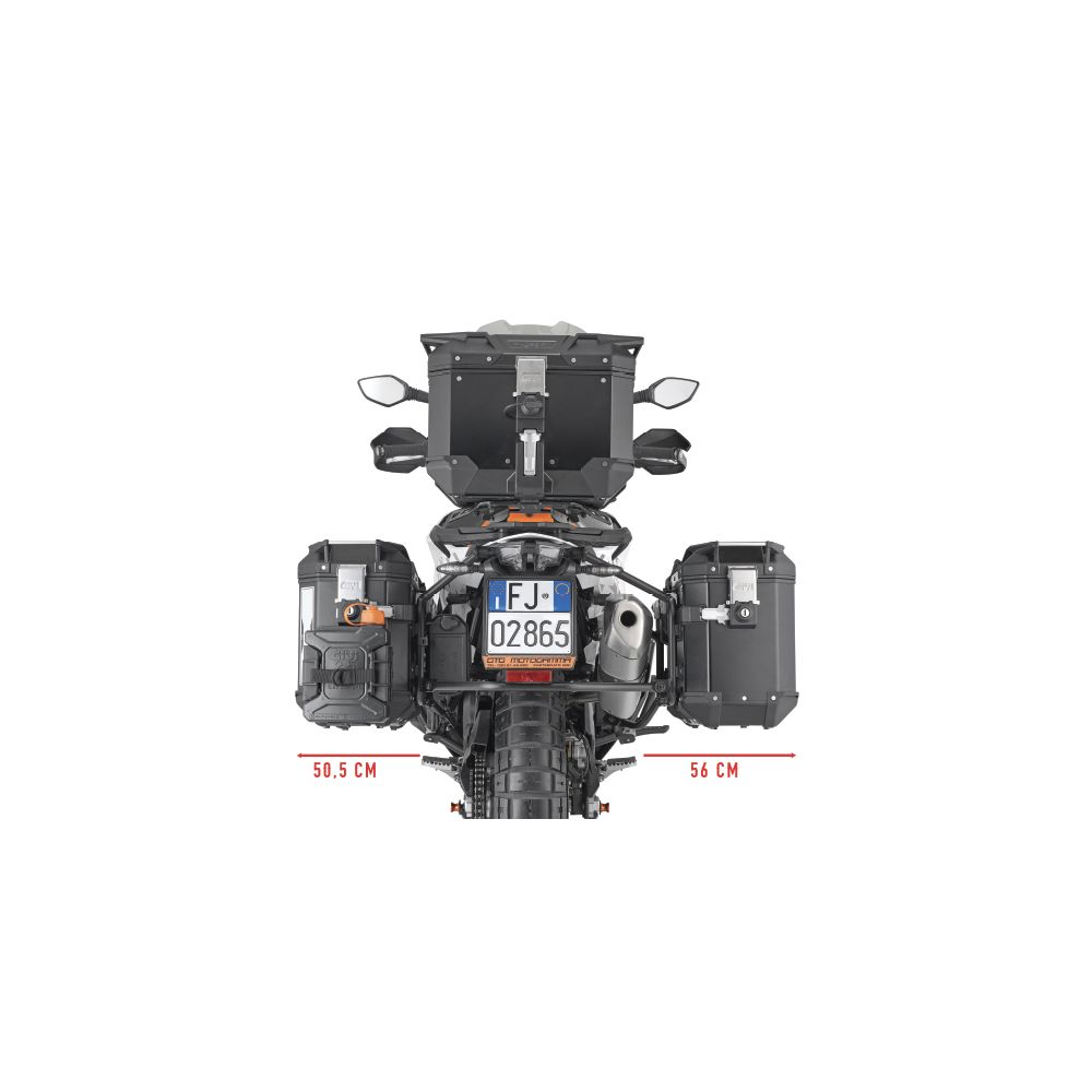 GIVI Portavaligie laterale PL ONE-FIT per valigie MONOKEY CAM-SIDE Trekker Outback per KTM ADVENTURE 790 / R / 890 - SMT 890