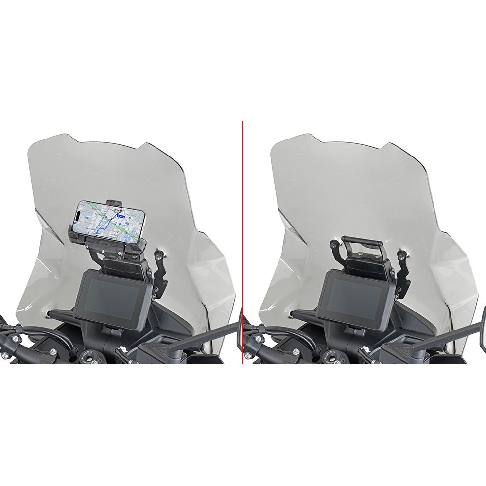 GIVI Traversino da montare dietro cupolino per installare porta GPS - Smartphone per KTM SMT 890 2023 / 2025