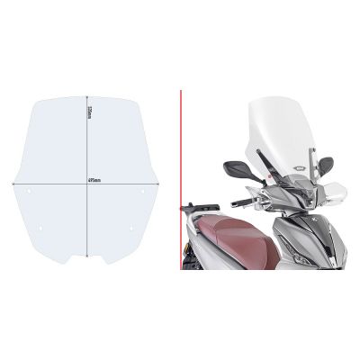 GIVI D6113ST Parabrezza trasparente per KYMCO PEOPLE S 125-150-200 2020 / 2026
