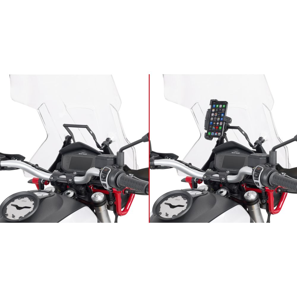 Traversino GIVI FB8203 Porta GPS Smartphone per Moto Guzzi V85 TT