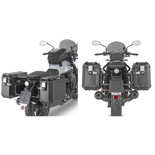 GIVI PLO8206CAM Portavaligie laterale PL ONE-FIT per valigie MONOKEY TREKKER OUTBACK per GUZZI V7 850 STONE / SPECIAL 2021/26