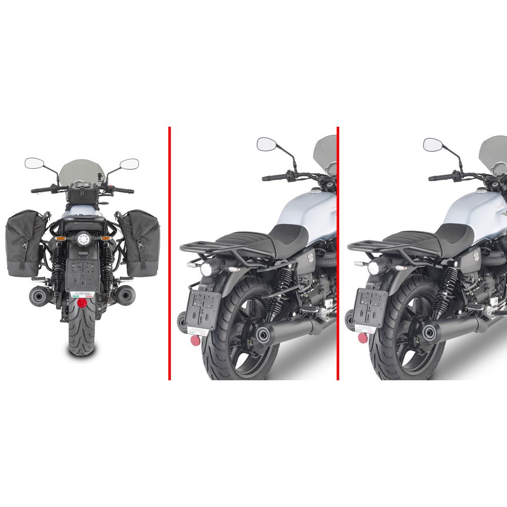 GIVI TR8206 Telaietti REMOVE-X sgancio rapido per borse soffici laterali per GUZZI V7 850 STONE / SPECIAL 2021 / 2026