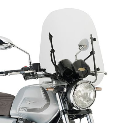 GIVI 8206A Parabrezza trasparente con attacchi per GUZZI V7 850 STONE / SPECIAL 2021 / 2026