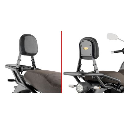 GIVI TS8206B Schienalino nero lucido da montare sul portapacchi SR8206 per GUZZI V7 850 STONE / SPECIAL 2021 / 2026