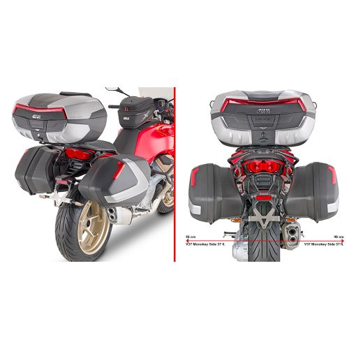 GIVI PLX8207 Portavaligie laterale per valigie V35 - V37 MONOKEY SIDE per GUZZI V100 MANDELLO 1000 2022 / 2026