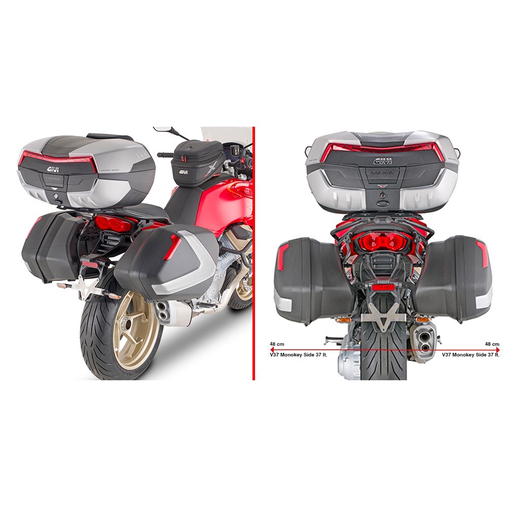 GIVI PLX8207 Portavaligie laterale per valigie V35 - V37 MONOKEY SIDE per GUZZI V100 MANDELLO 1000 2022 / 2026