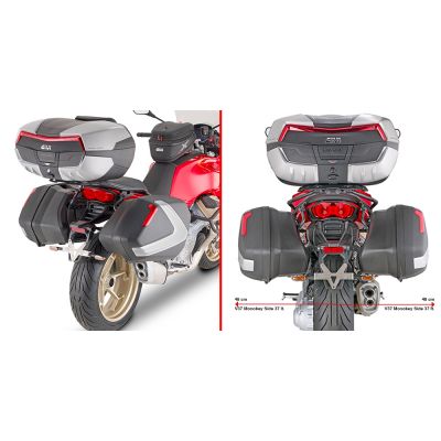 GIVI PLX8207 Portavaligie laterale per valigie V35 - V37 MONOKEY SIDE per GUZZI V100 MANDELLO 1000 2022 / 2026