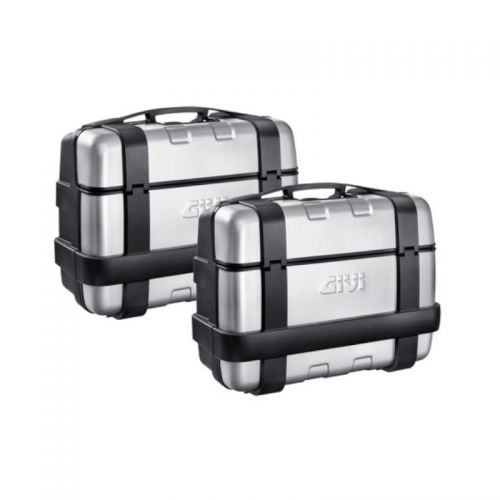 GIVI TREKKER 33 MONOKEY coppia valigie laterali in alluminio anodizzato naturale / nero 33 litri