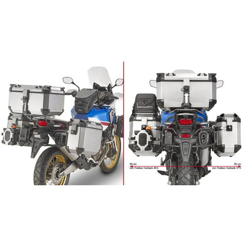 Portavaligie laterale per valigie GIVI MONOKEY - CAM-SIDE Trekker Outback HONDA AFRICA TWIN 1000 / ADVENTURE SPORTS 2018 2019