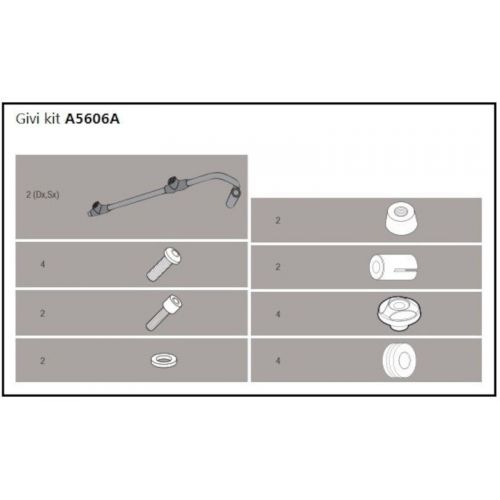 Parabrezza GIVI 5606A con Attacchi A5606A per Piaggio Beverly 2010 - 2020