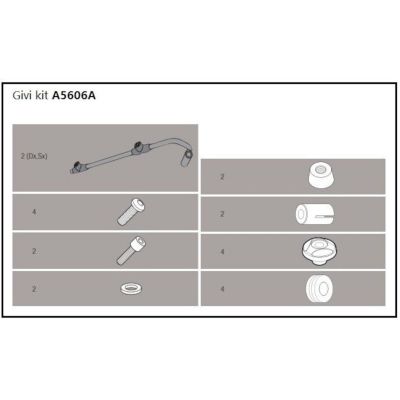 Parabrezza GIVI 5606A con Attacchi A5606A per Piaggio Beverly 2010 - 2020