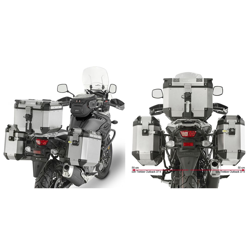 GIVI PL3112CAM Portavaligie laterale per valigie MONOKEY CAM-SIDE Trekker Outback per SUZUKI DL 650 V-STROM 2017 / 2024