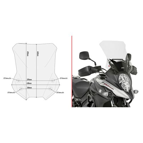 GIVI D3112ST Cupolino trasparente per SUZUKI DL 650 V-STROM 2017 / 2024