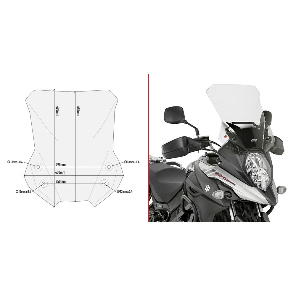 GIVI D3112ST Cupolino trasparente per SUZUKI DL 650 V-STROM 2017 / 2024
