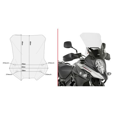 GIVI D3112ST Cupolino trasparente per SUZUKI DL 650 V-STROM 2017 / 2024