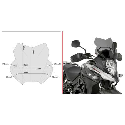 GIVI D3112B Cupolino fumé per SUZUKI DL 650 V-STROM 2017 / 2024
