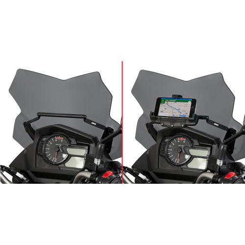 GIVI FB3112 Traversino dietro cupolino per installare porta GPS smartphone per SUZUKI DL 650 V-STROM 2017 / 2024