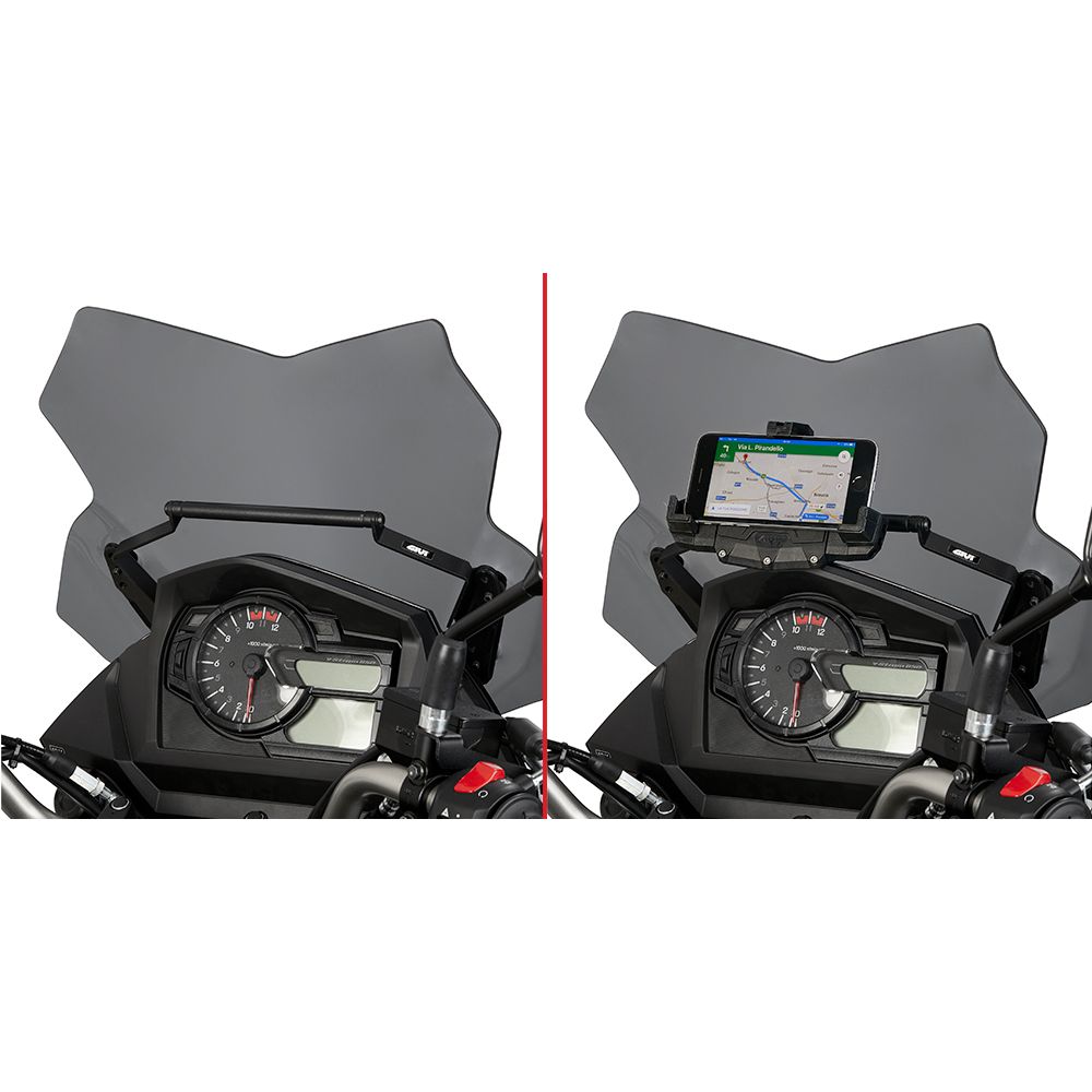 GIVI FB3112 Traversino dietro cupolino per installare porta GPS smartphone per SUZUKI DL 650 V-STROM 2017 / 2024