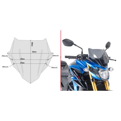 Cupolino GIVI A3113 Fumé con Attacchi per Suzuki GSX-S 750 2017 - 2021
