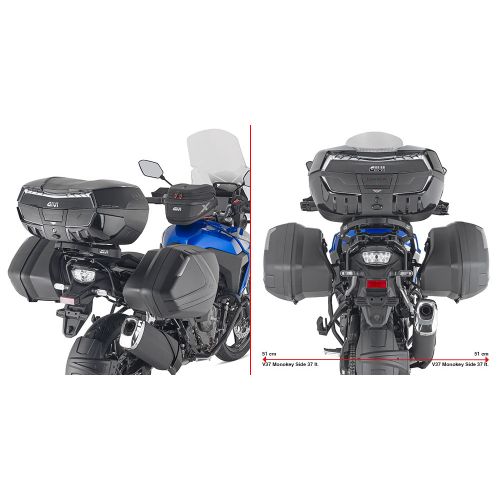 Telai Laterali GIVI PLX3125 Monokey Side per Suzuki V-Strom 800 DE SE