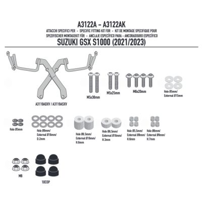 Cupolino GIVI 3122S con Attacchi A3122A per Suzuki GSX-S 1000 2021 - 2026
