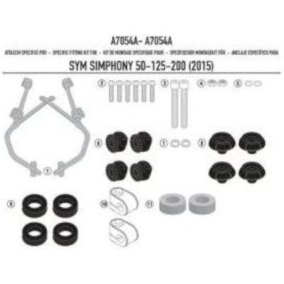 Parabrezza GIVI 7054A con Attacchi A7054A per Sym Symphony ST 50-125-200