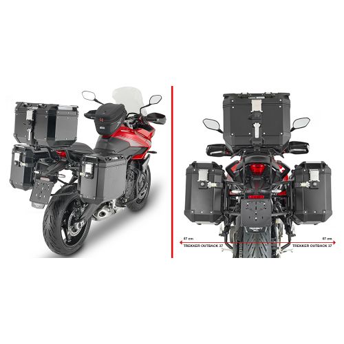 GIVI Portavaligie laterale per valigie MONOKEY CAM-SIDE per TRIUMPH TIGER SPORT 660 2022 / 2025 - TIGER SPORT 800 2025 / 2026